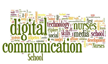 digital communications word cloud