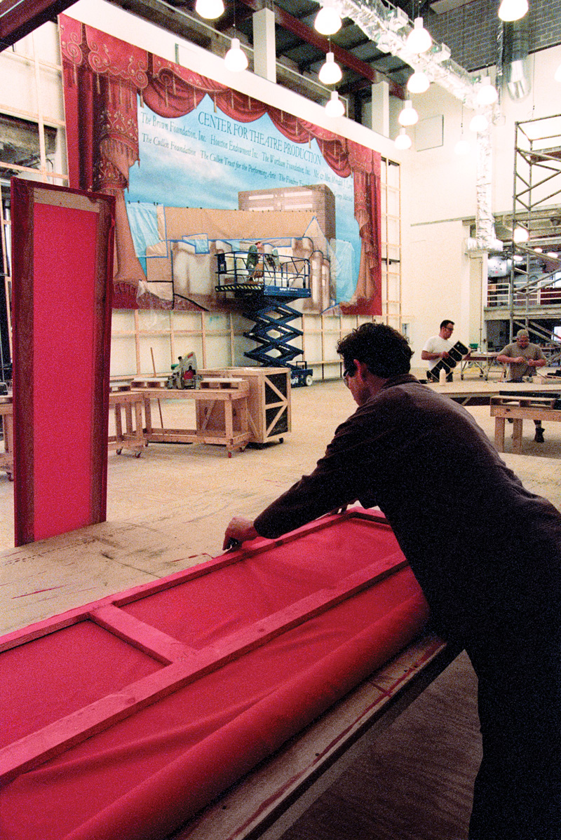 The scene shop at the Alley Theatre in Houston. (Photo by Jim Caldwell)