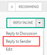 Choose Reply to Sender as a workaround to Message feature plain text editor