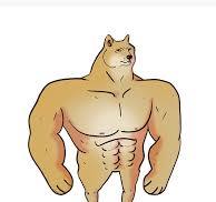 Swole Doge Meme Doggo Muscle Chad Dog | Art Board Print