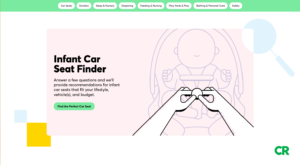Car seat diagram showing correct locking