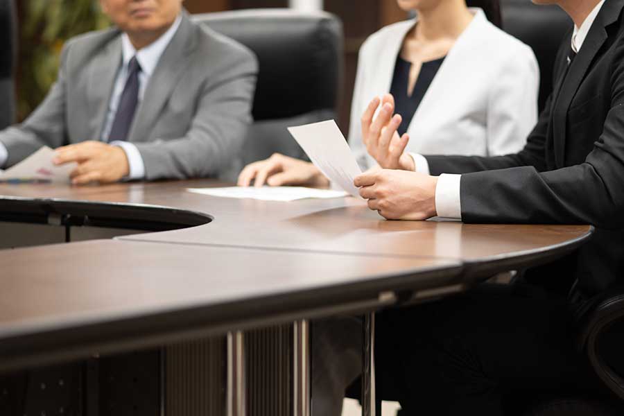 committee at a table