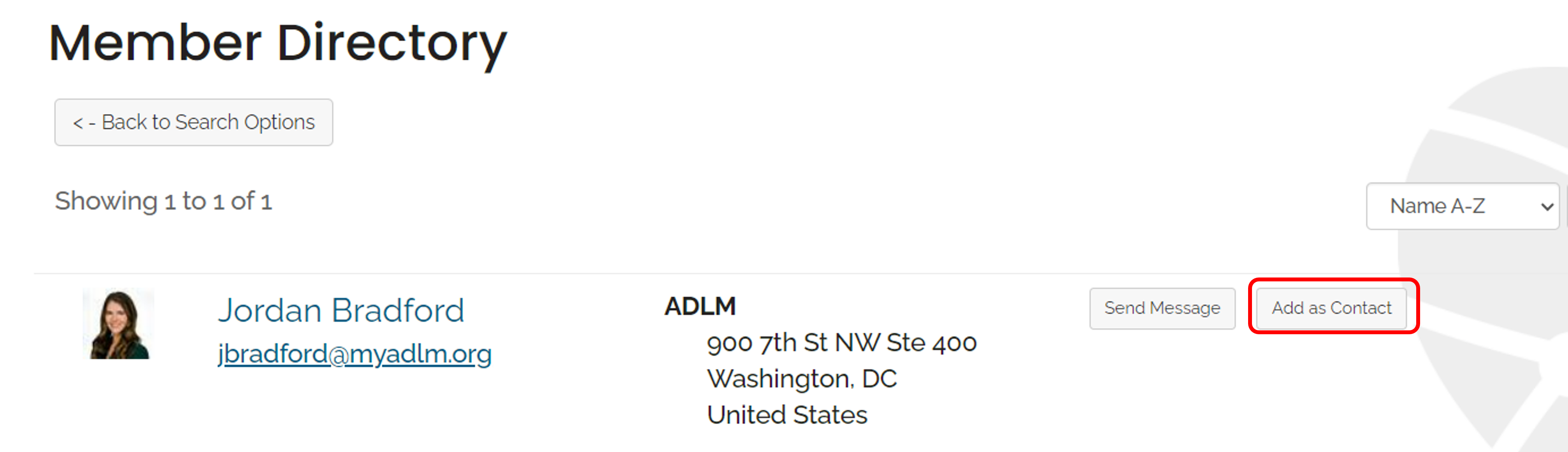 Artery - Add as contact