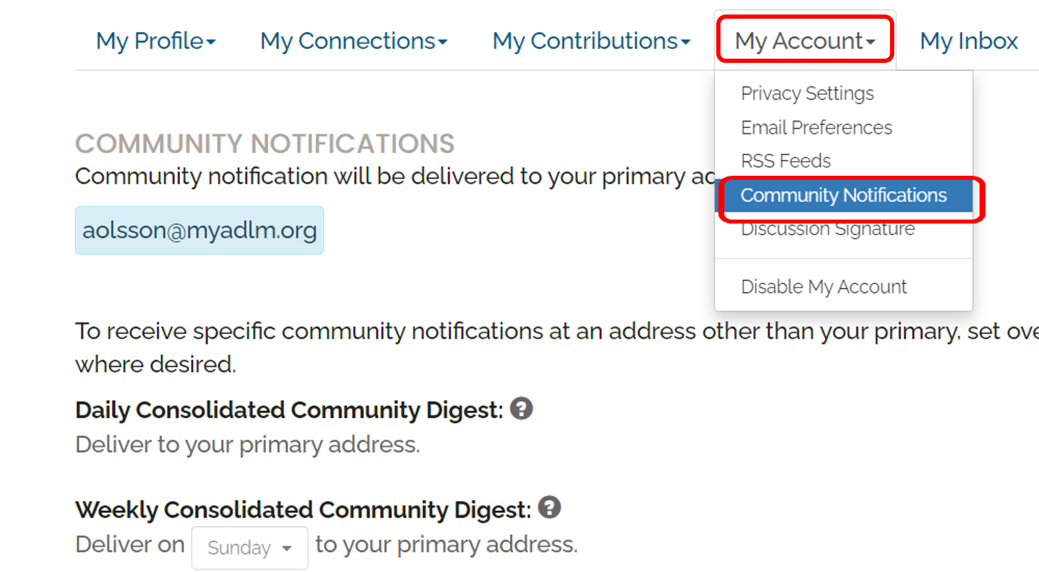 Artery - Community notifications