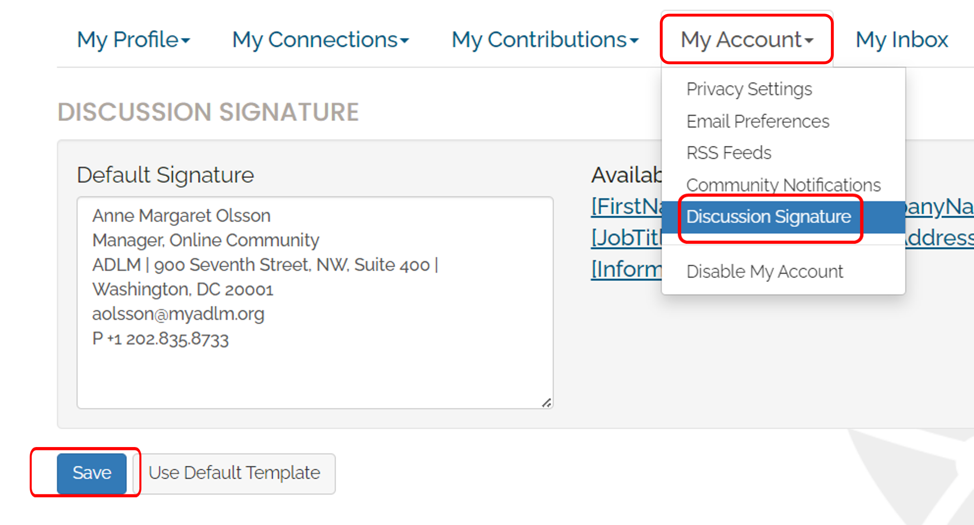 Artery - Discussion Signature