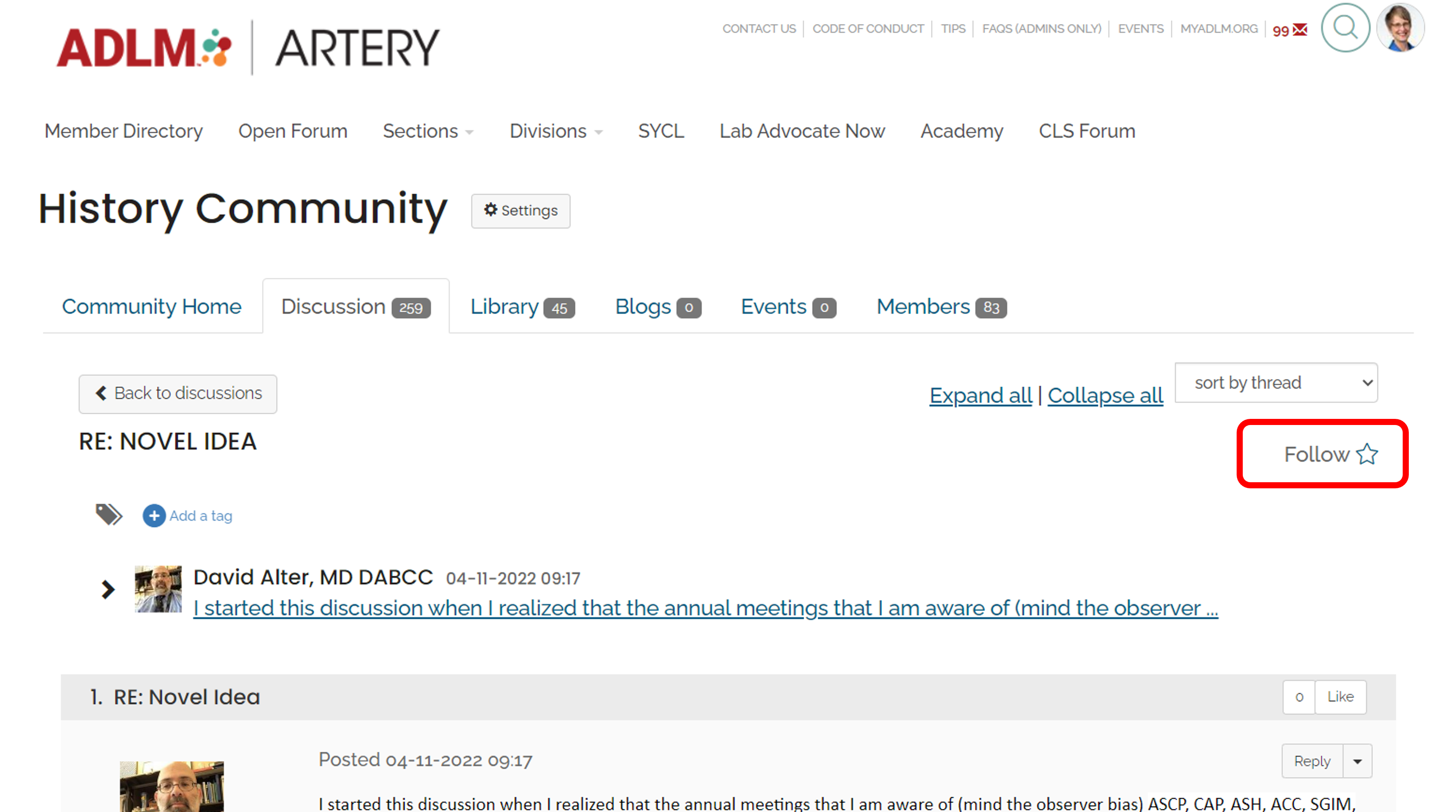 Artery - Follow discussion