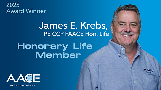 James E. Krebs, PE CCP FAACE Hon. Life Named Honorary Life Membership Recipient