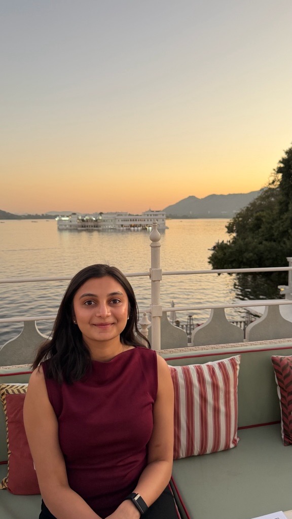 Aabha Parikh enjoying Hi-Tea at a Royal Palace in India