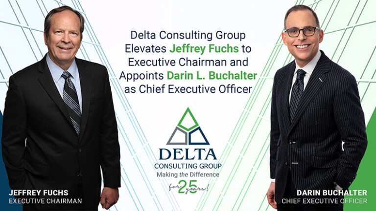 Delta Consulting Group leaders Jeffrey Fuchs and Darin Buchalter announcement photo