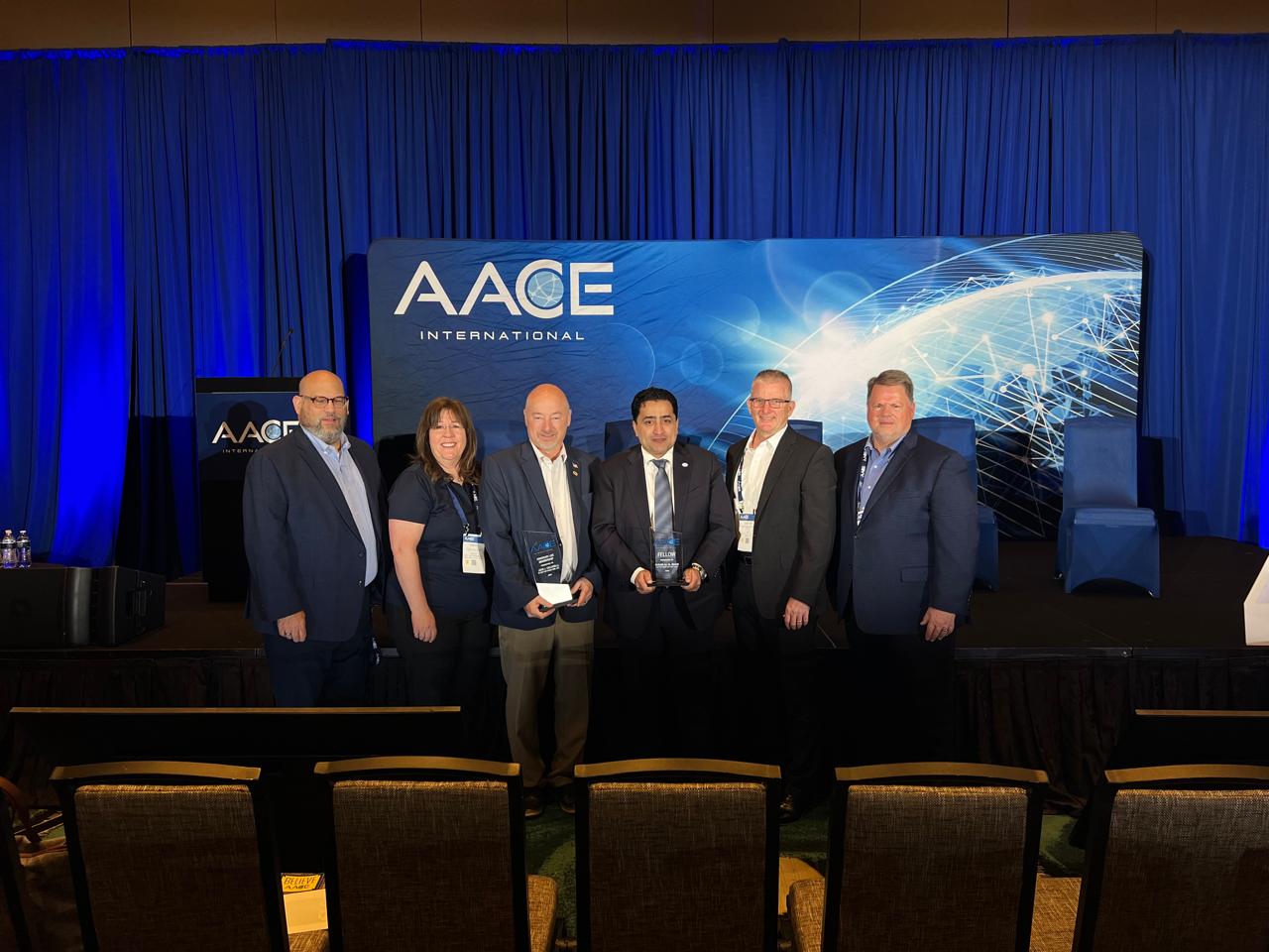 Husain Al-Omani with fellow AACE award recipients and leaders