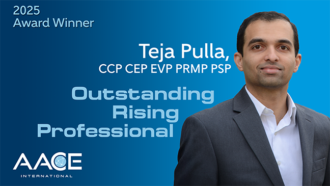 Teja Pulla, CCP CEP EVP PRMP PSP Named Outstanding Rising Professional