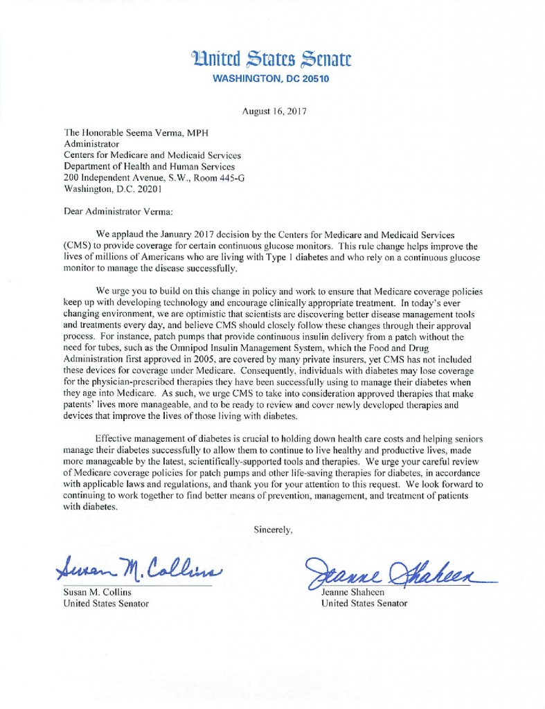 Collins-Shaheen letter to CMS August 2017-001.jpg