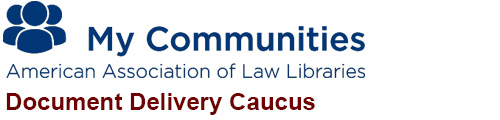 Document Delivery Caucus logo. This will take you to the homepage