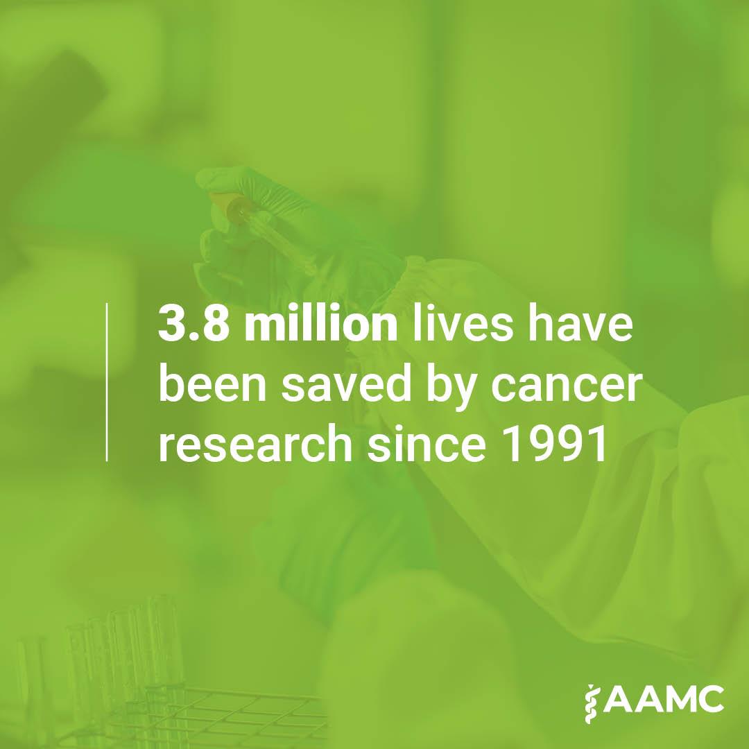 Lives saved by cancer research since 1991