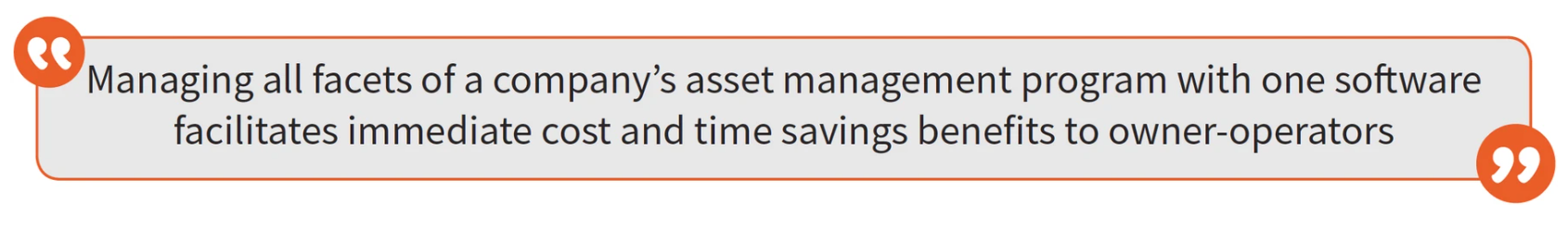 managing all facets of a company's asset management programa