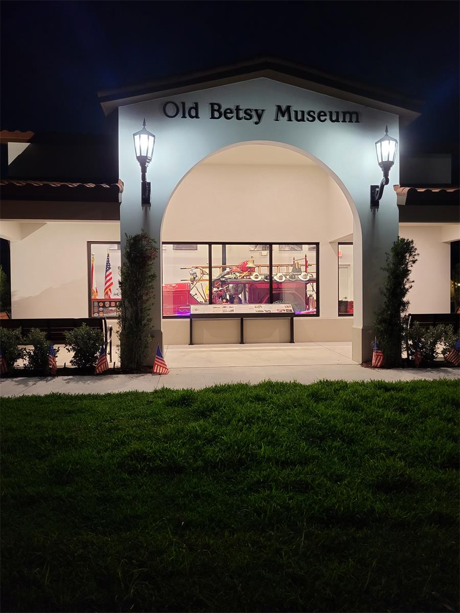 This is what the building looks like at night.  Those lights stay on all night.