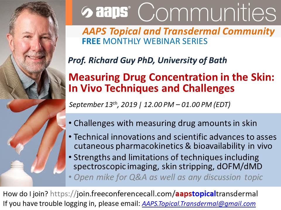 AAPS Topical & Transdermal Community Webinar #2