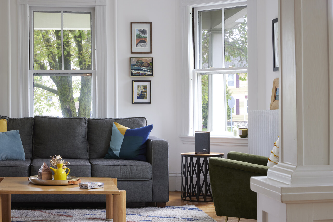 Cherish Home Hub in living room context