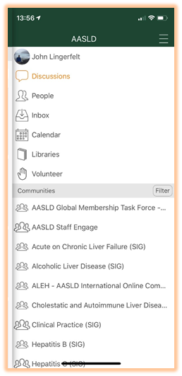 App Menu Screen