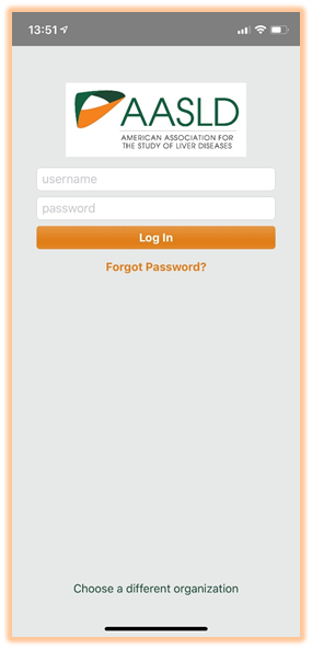 App Log In Screen