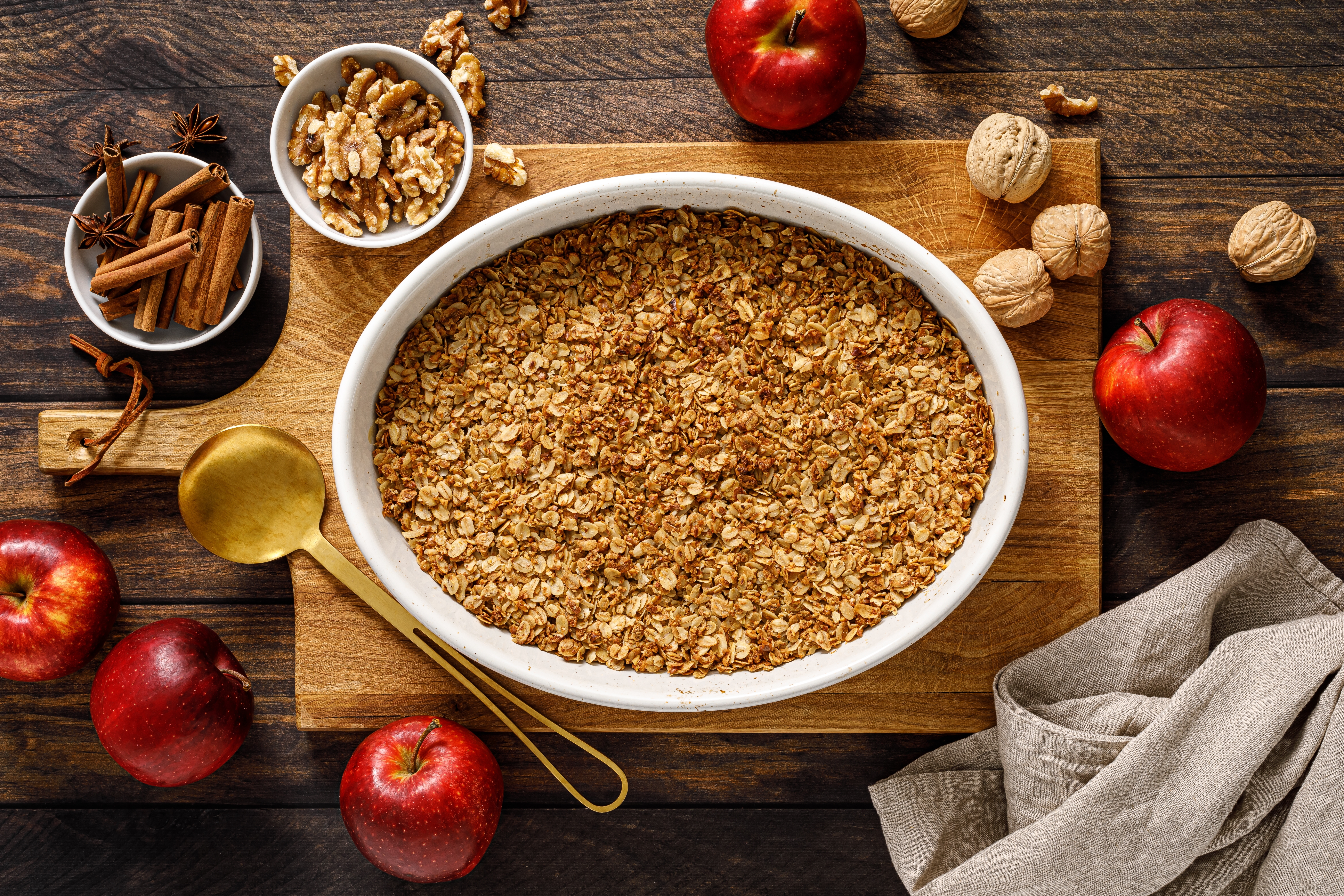 Apple Crumble without an Oven