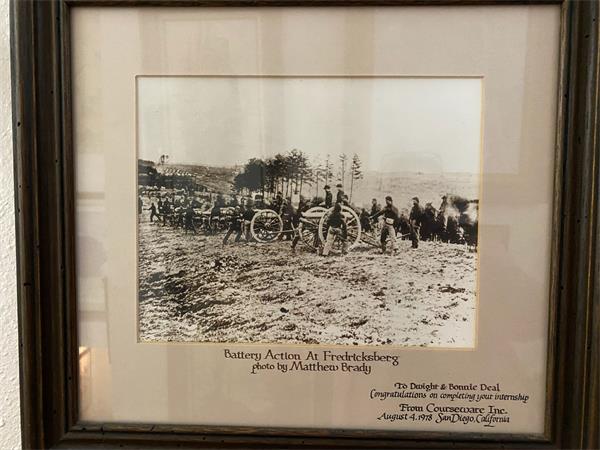 Battery in Action at Fredricksberg by Matthew Brady, original print referenced in Rhonda Gamble’s story