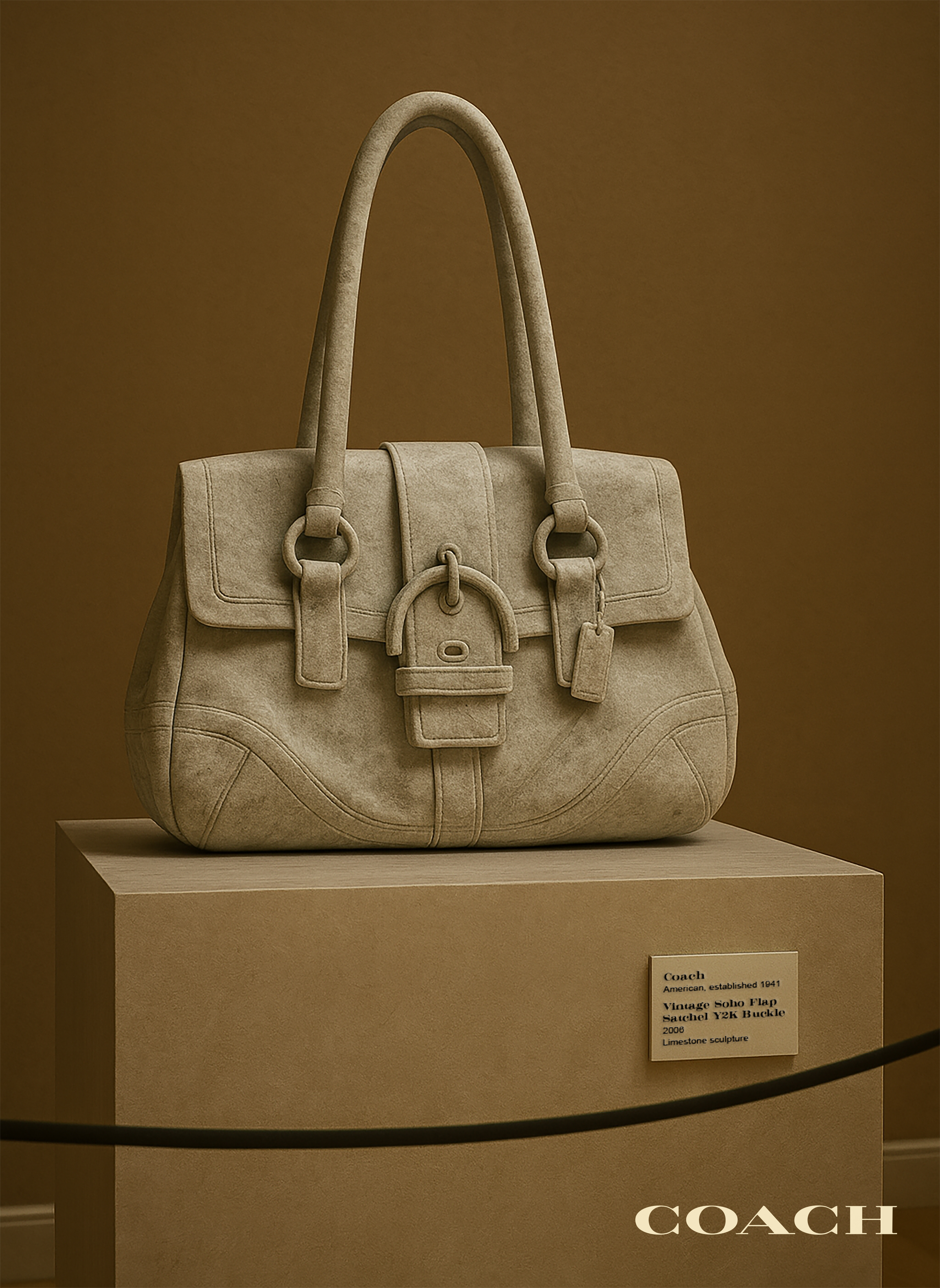 Sculpture of a Coach bag