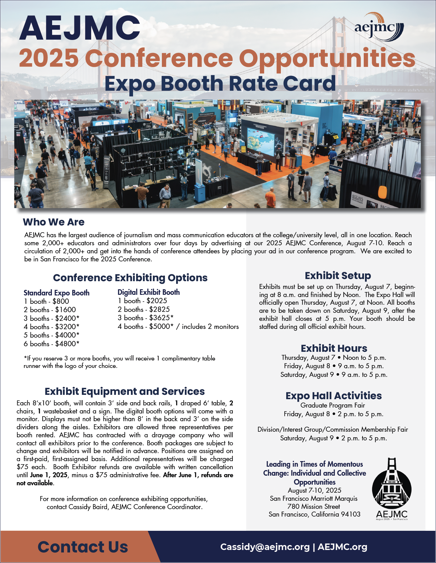 2025 Expo Booth Rate Card