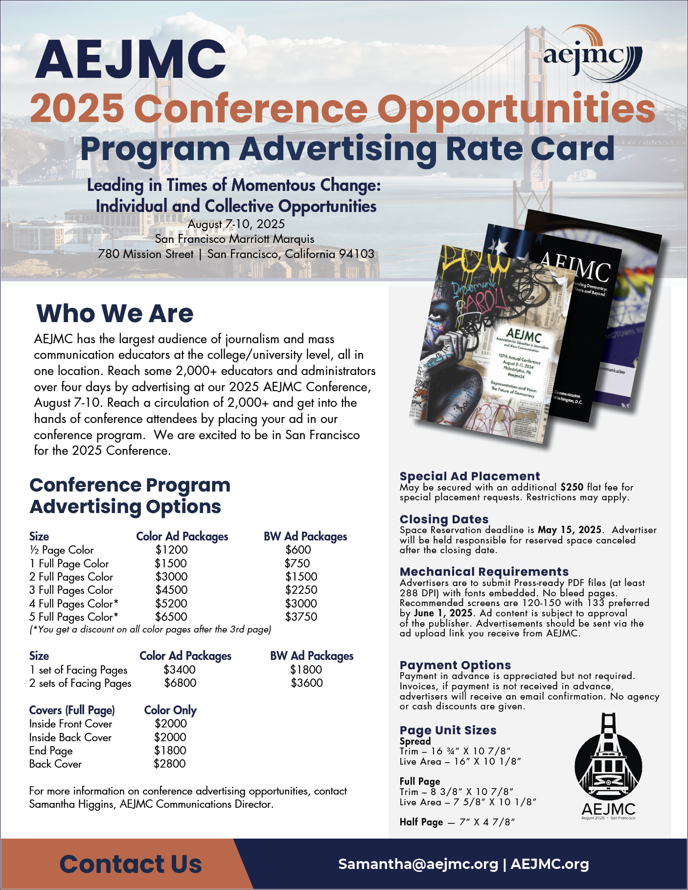 2025 Program Advertising Rate Card