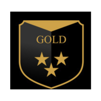 badge icon with word gold