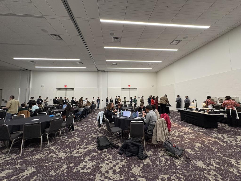 Participants gathering in teams before the AGU25 Inter-Section Trivia Night