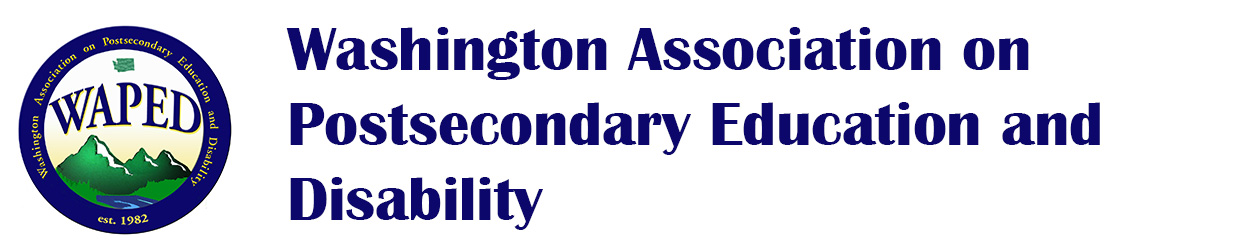 Washington Association on Postsecondary Education and Disability (WAPED) logo