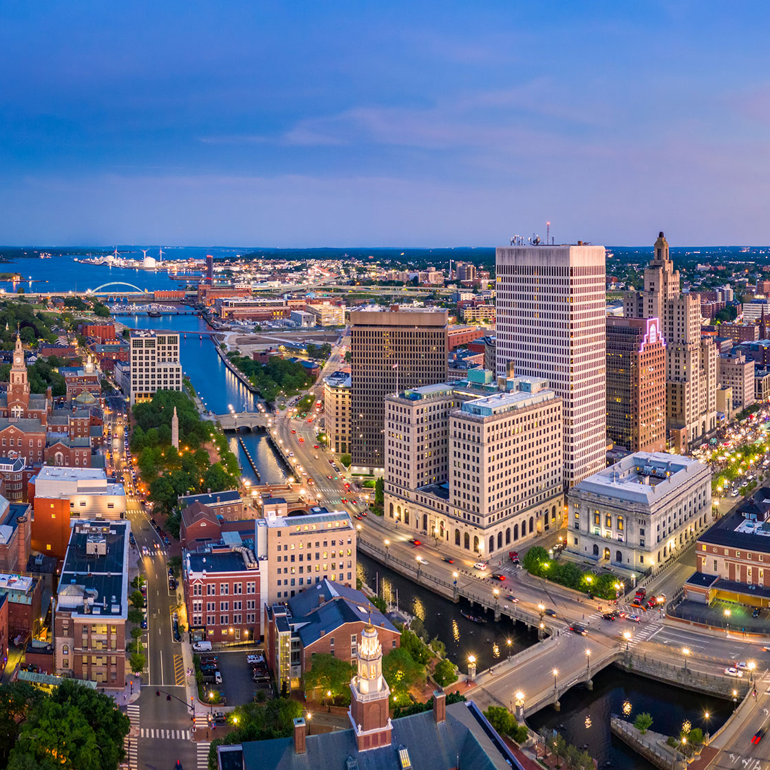 Skyline view of Providence, RI