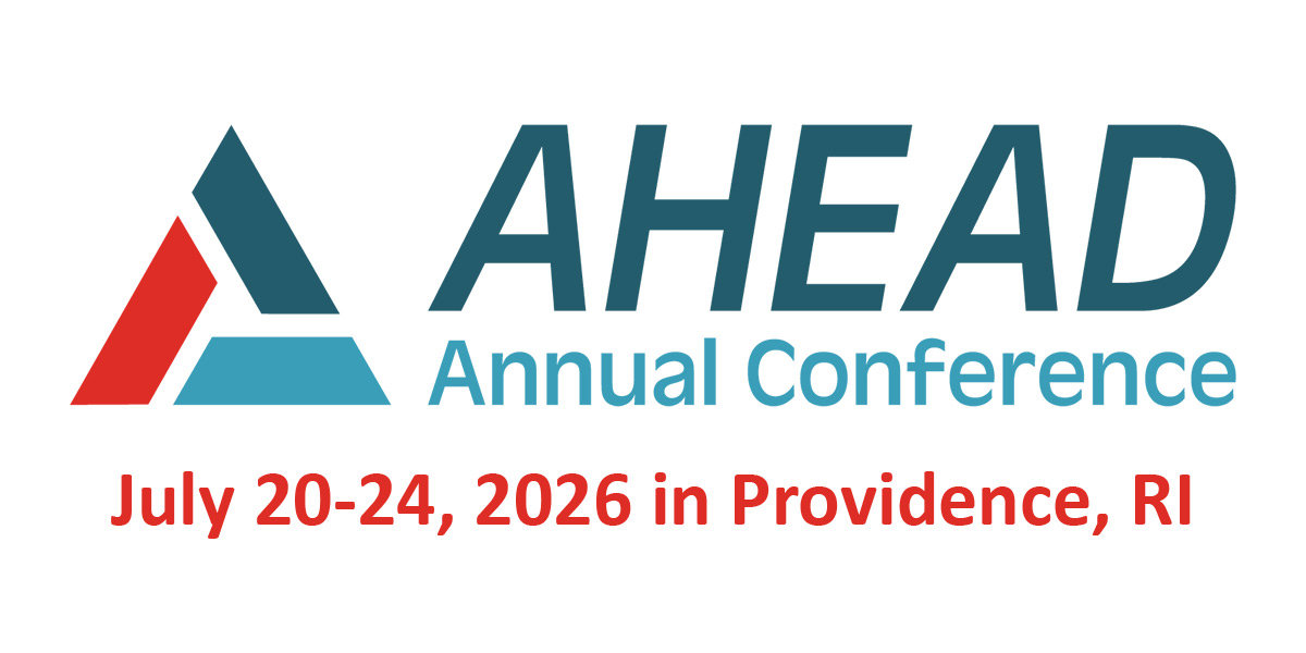 AHEAD Conference logo July 20 - July 24, Providence RI