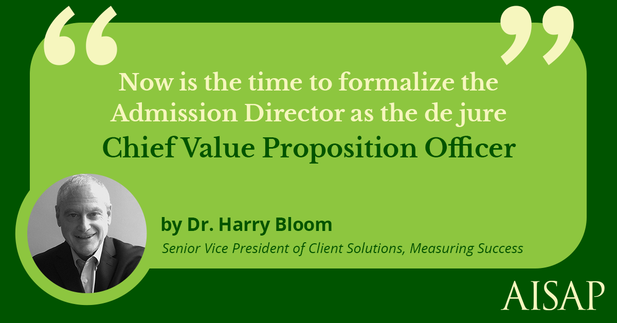 Chief Value Proposition Officer by Dr. Harry Bloom