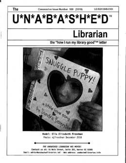 cover of the Progressive Librarian, "Snuggle Puppy" book in a cover image