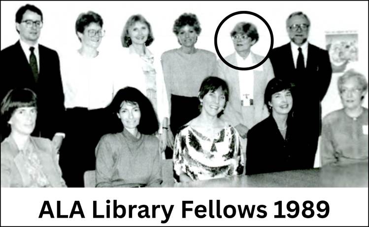 ALA Library Fellow 1989 in group photo.  Helen Amabile is circled.