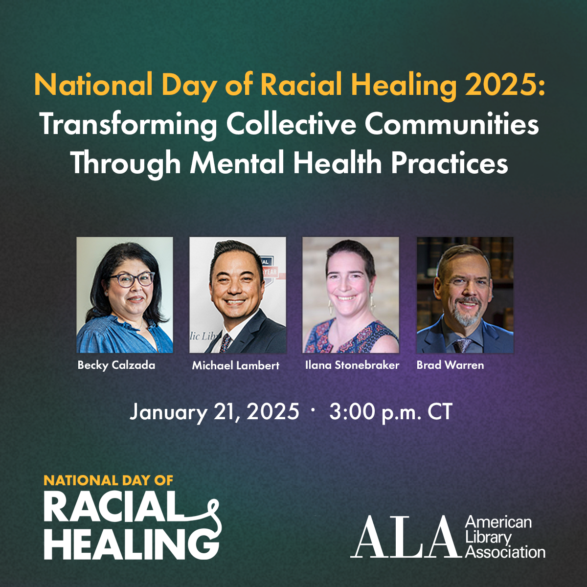 NDRH 2025 promotional graphic for National Day of Racial Healing panel