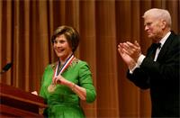 Laura Bush-founded the National Book Festival with the Library of Congress in 2001