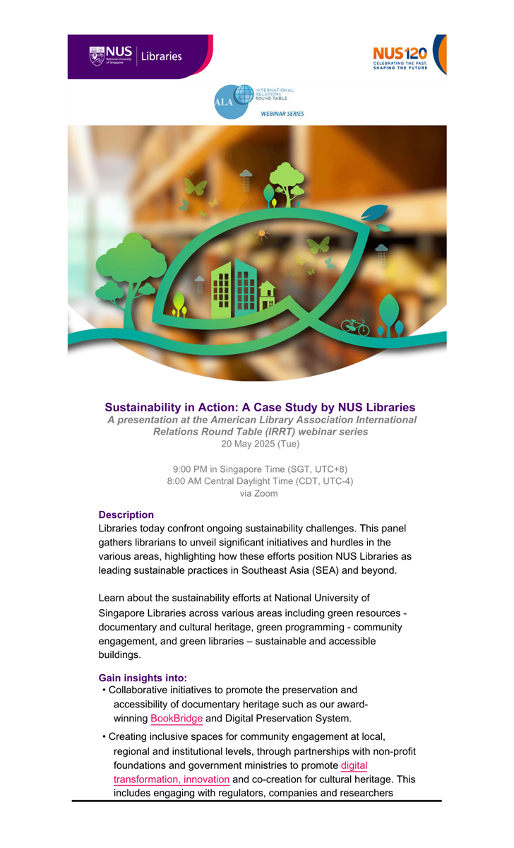 The first part of the webinar advertisment, with the time, date, and beginning of its description.