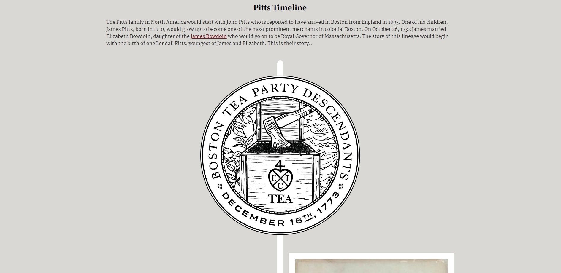 Pitts Papers Timeline