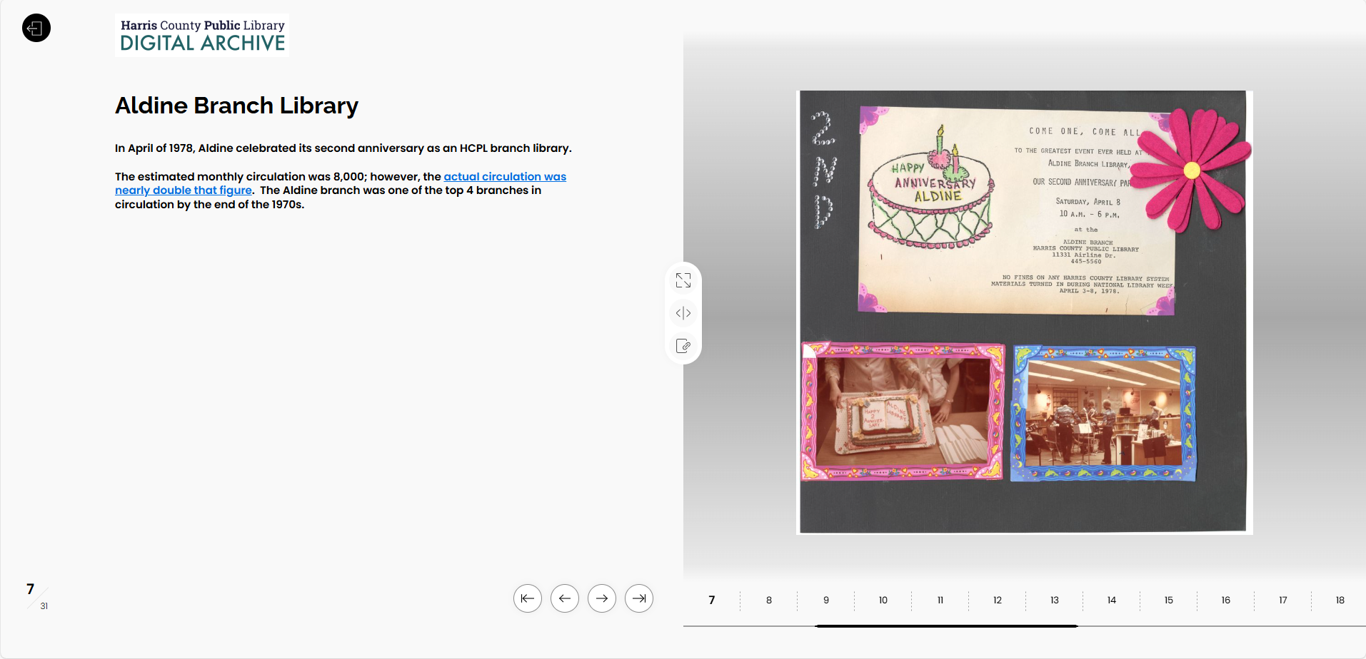 Aldine Branch Library Exhibition