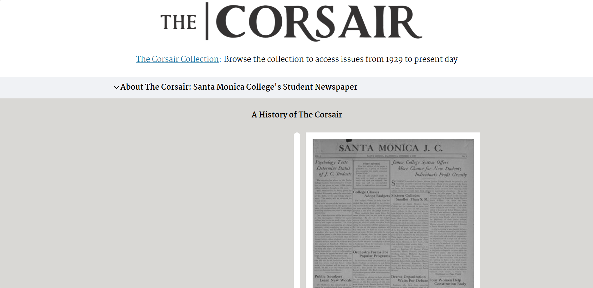 The Corsair Timeline