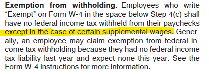 Certain Supplemental wages | Open Forum
