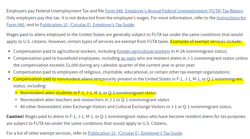 J1 Visa and FUTA / SUI tax | Open Forum