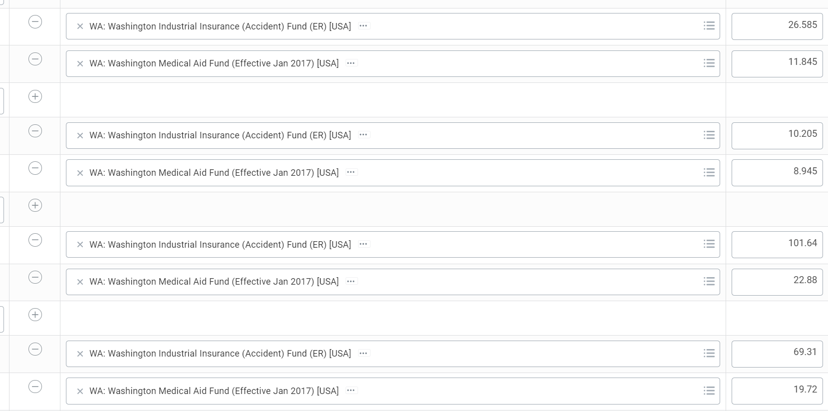 WA Workers Comp in Workday setup Open Forum
