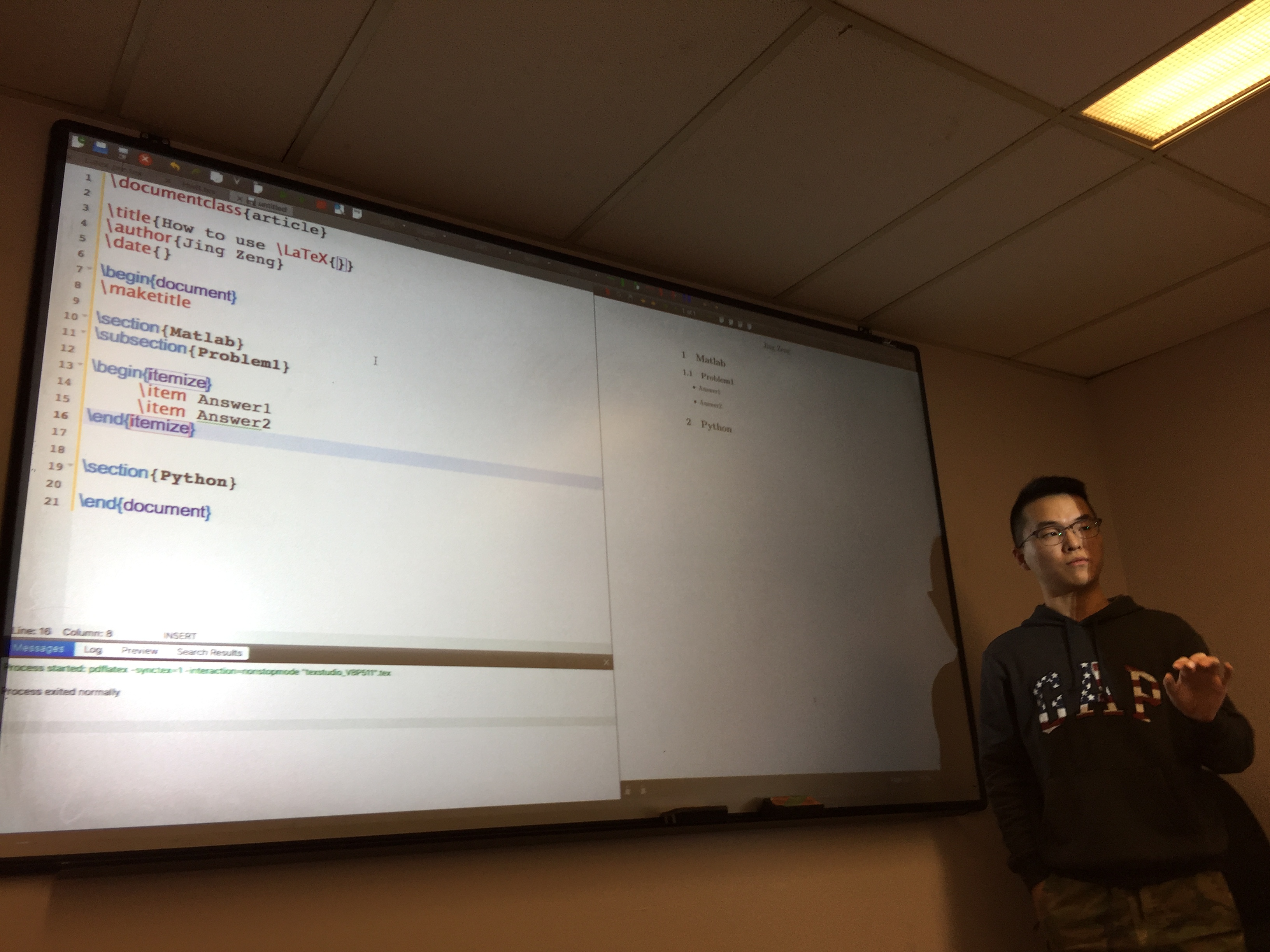 Jing Zeng lectures on the basics of LaTeX