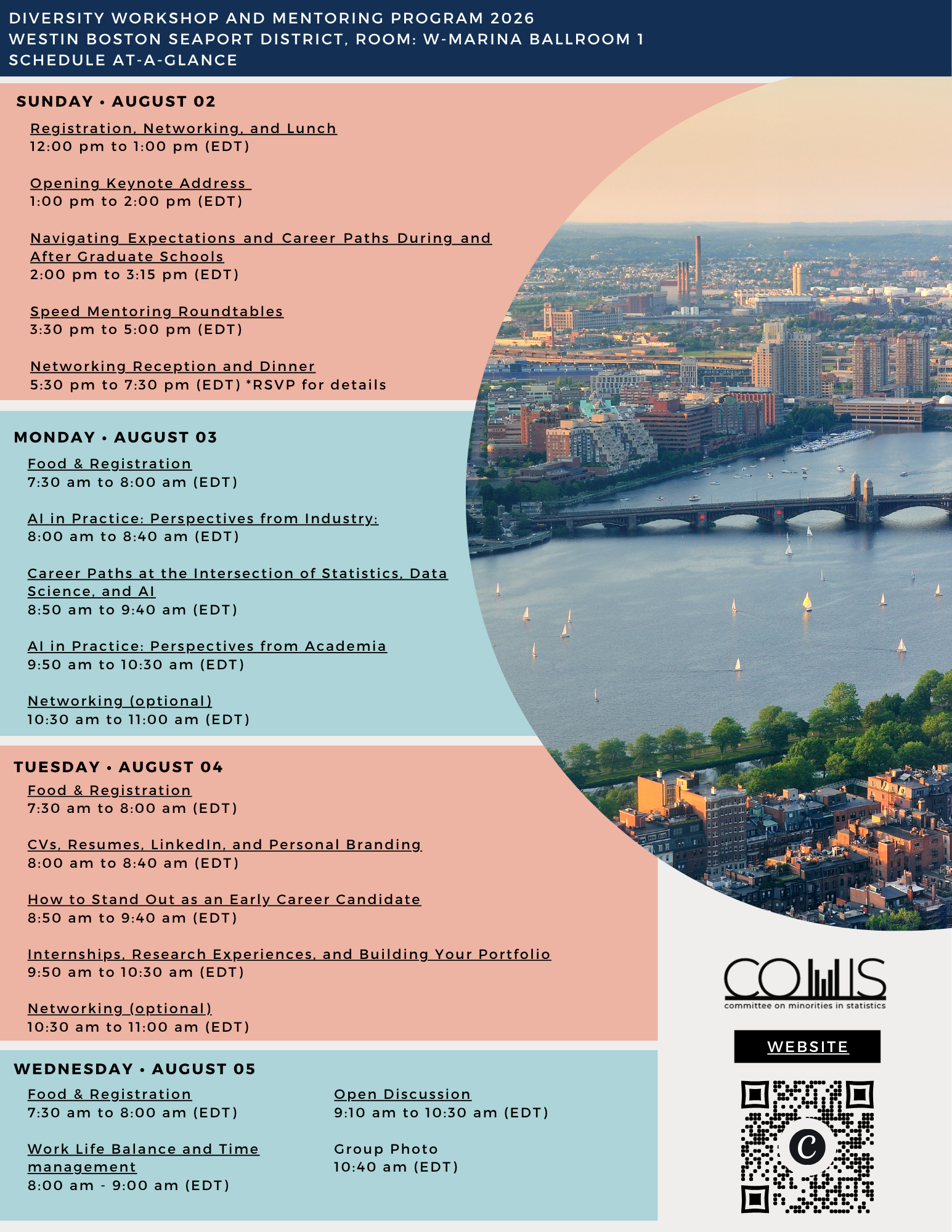 Schedule at a glance for DWMP 2026