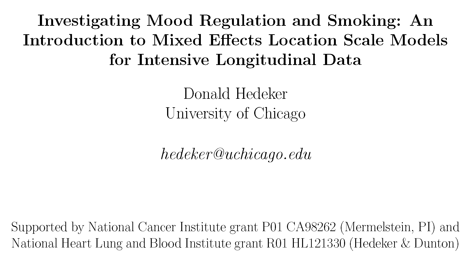 Hedeker Cover Image