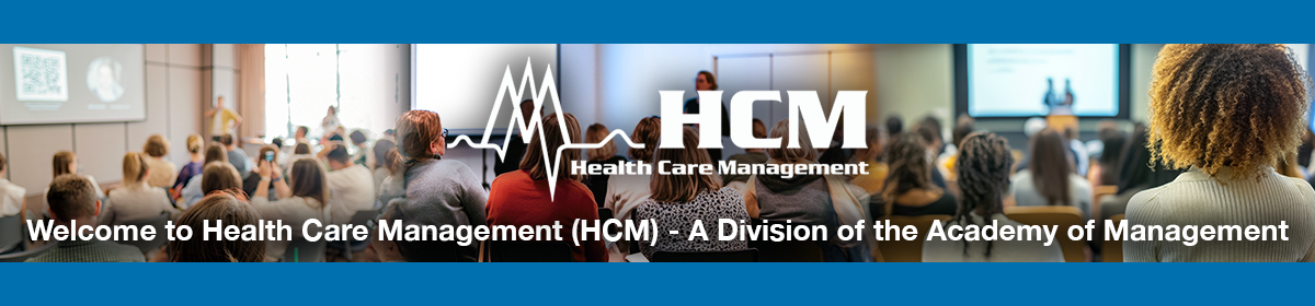 Image of HCM Logo on background of picture collage of conference presentations and discussions